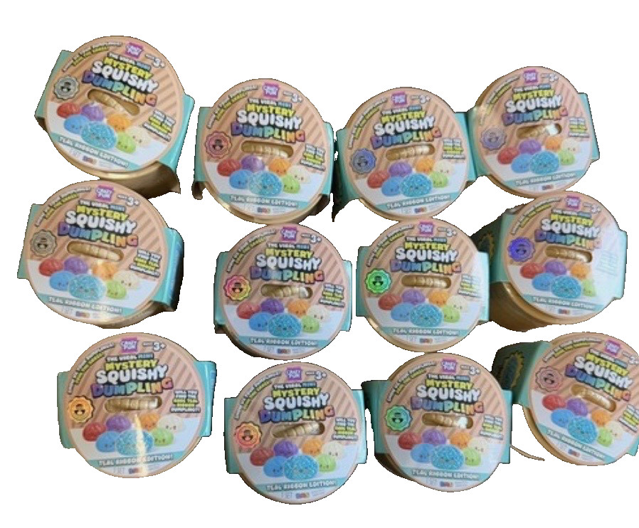 12X NEW Crazy Fun RMS Viral Mini Mystery Squishy Dumpling Teal Ribbon Edition