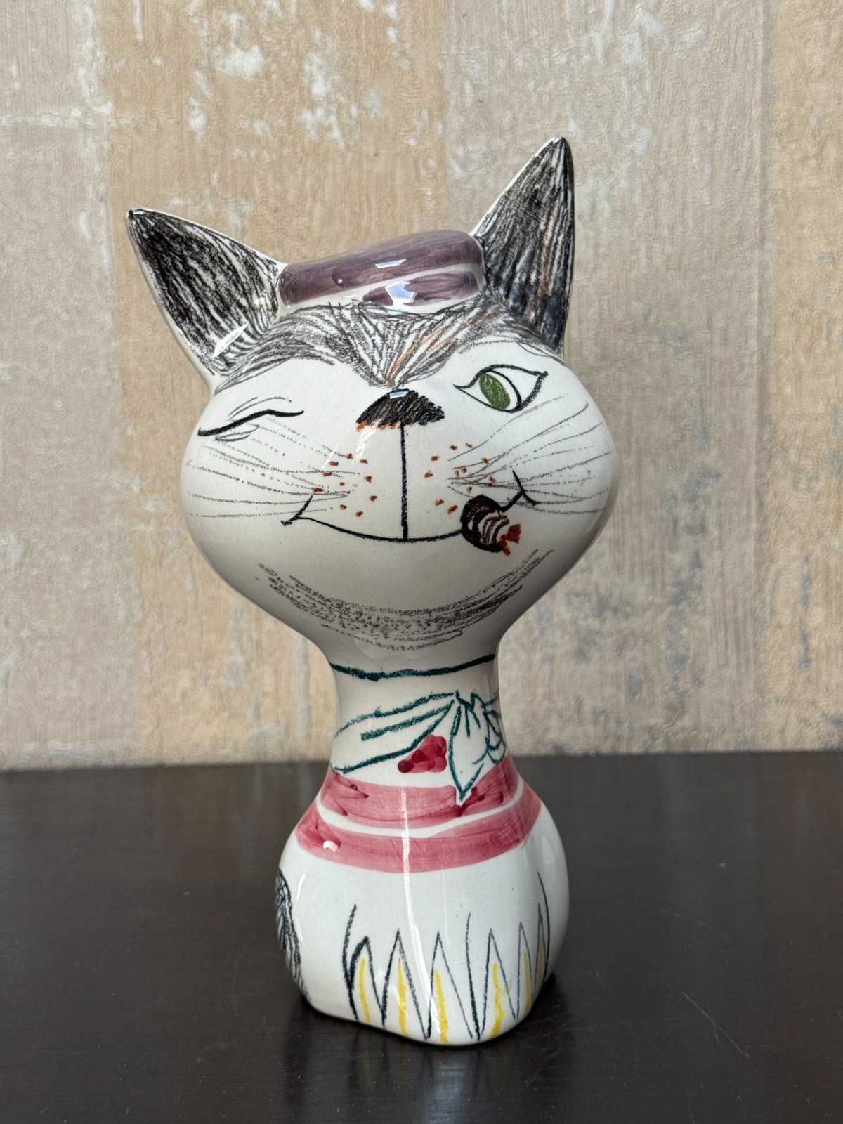 Vintage Italian Ceramic Cat Piggy Bank 9 Vintage Italian Ceramic Cat Piggy Bank 9