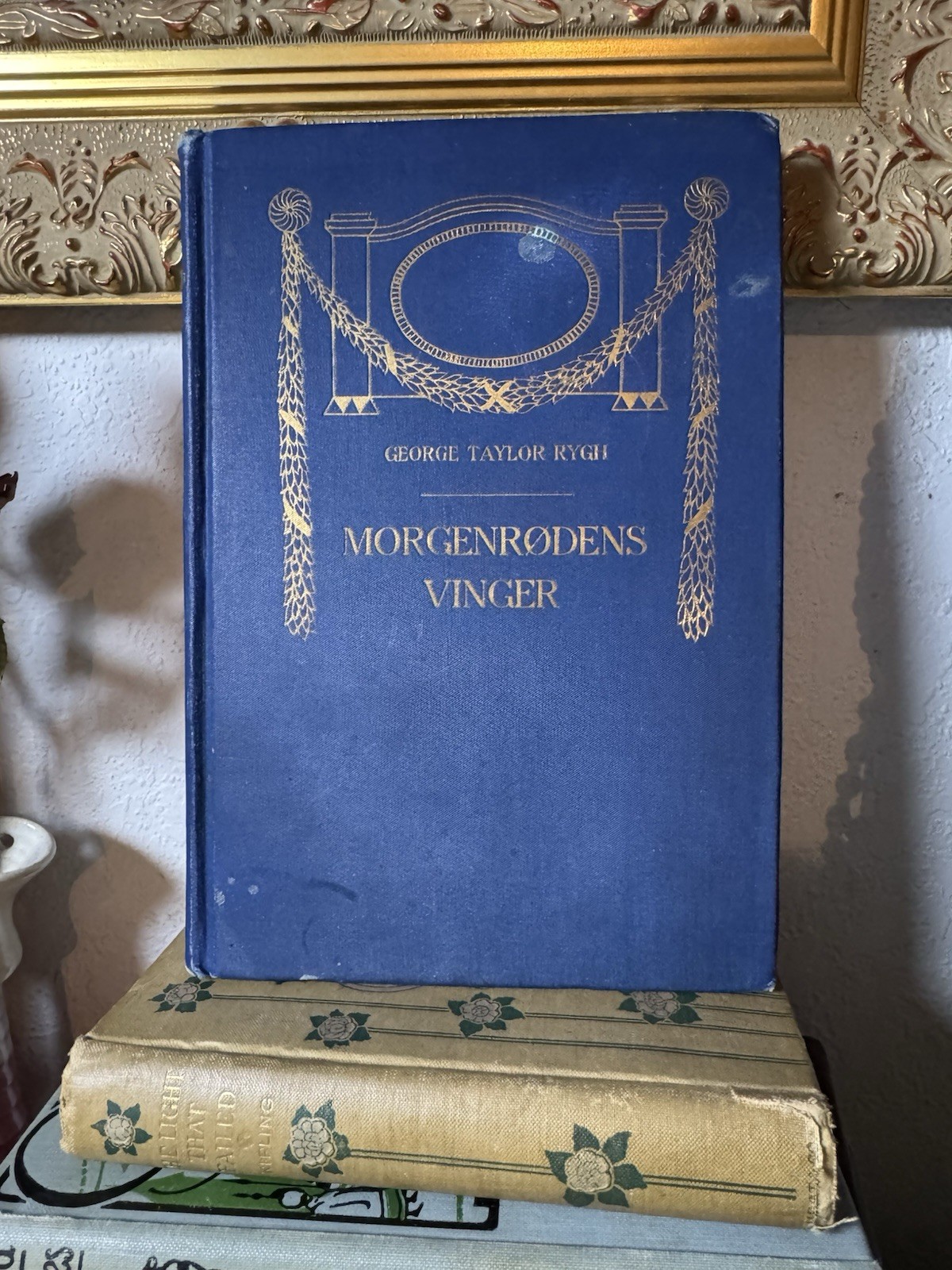 Antique 1909 Morgenrødens Vinger Danish Poetry George Taylor Rygh Gilt Cloth