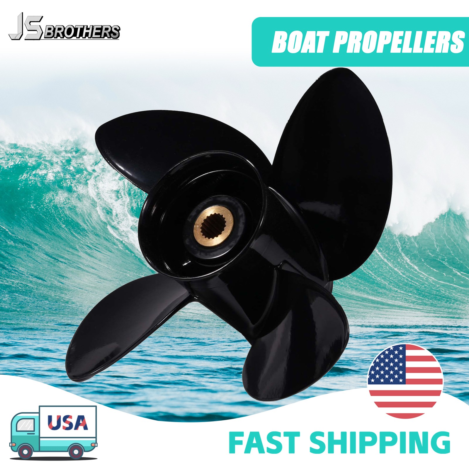 14 1/2 x 17 P Outboard Boat Propeller for Volvo Penta SX Drive Engines 19 Spline