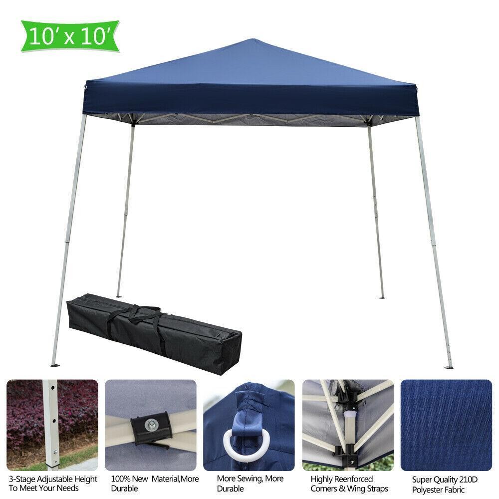 10\'x10\' Pop UP Canopy Tent Wedding Party Folding Gazebo Heavy Duty W/ Carry Bag