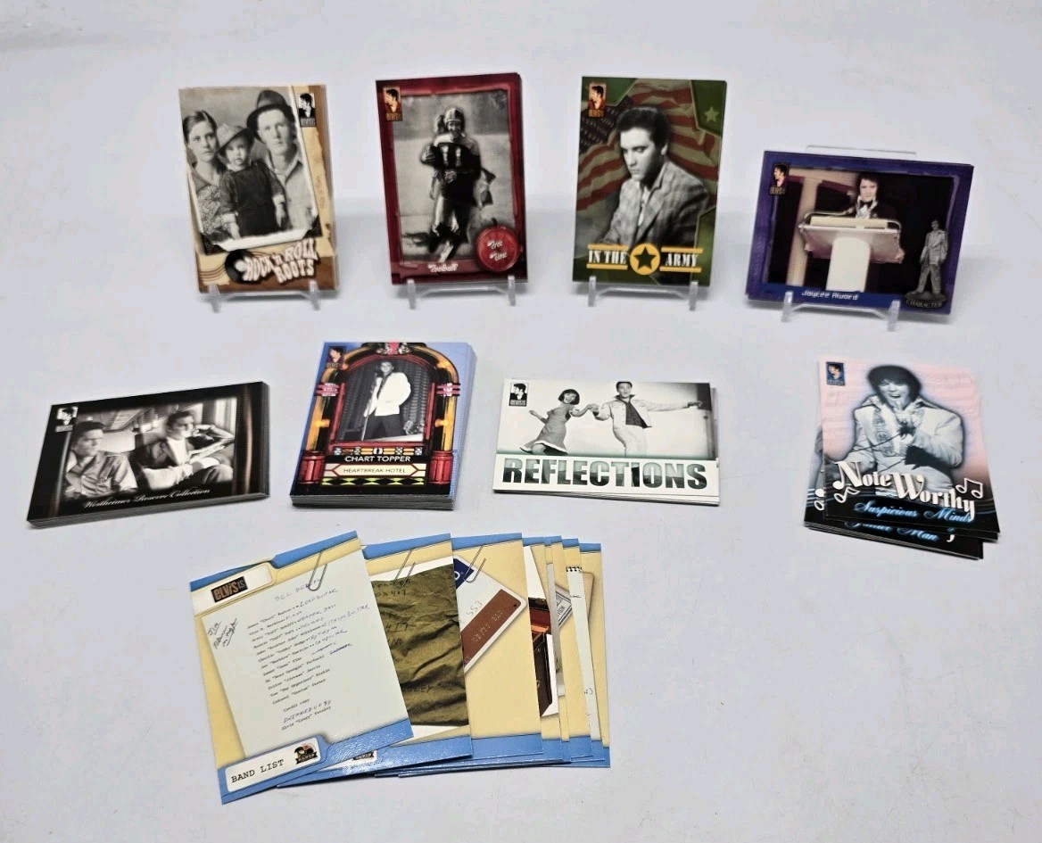2007 Press Pass ELVIS IS Complete 100 Card Base Set Hand Collated High Grade 2007 Press Pass ELVIS IS Complete 100 Card Base Set Hand Collated High Grade