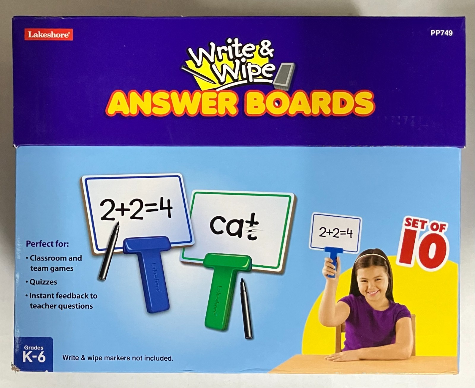 LAKESHORE: Write & Wipe Answer Boards Set of 10 (NEW, SHIPS FREE) LAKESHORE: Write & Wipe Answer Boards Set of 10 (NEW, SHIPS FREE)