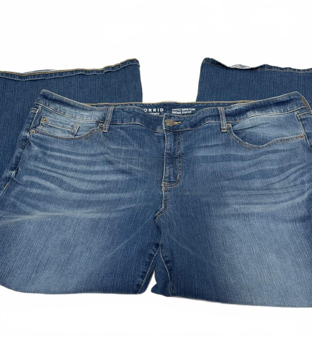Torrid Women\'s Perfect Super Flare Vintage Stretch Jeans Blue 24S Torrid Women\'s Perfect Super Flare Vintage Stretch Jeans Blue 24S