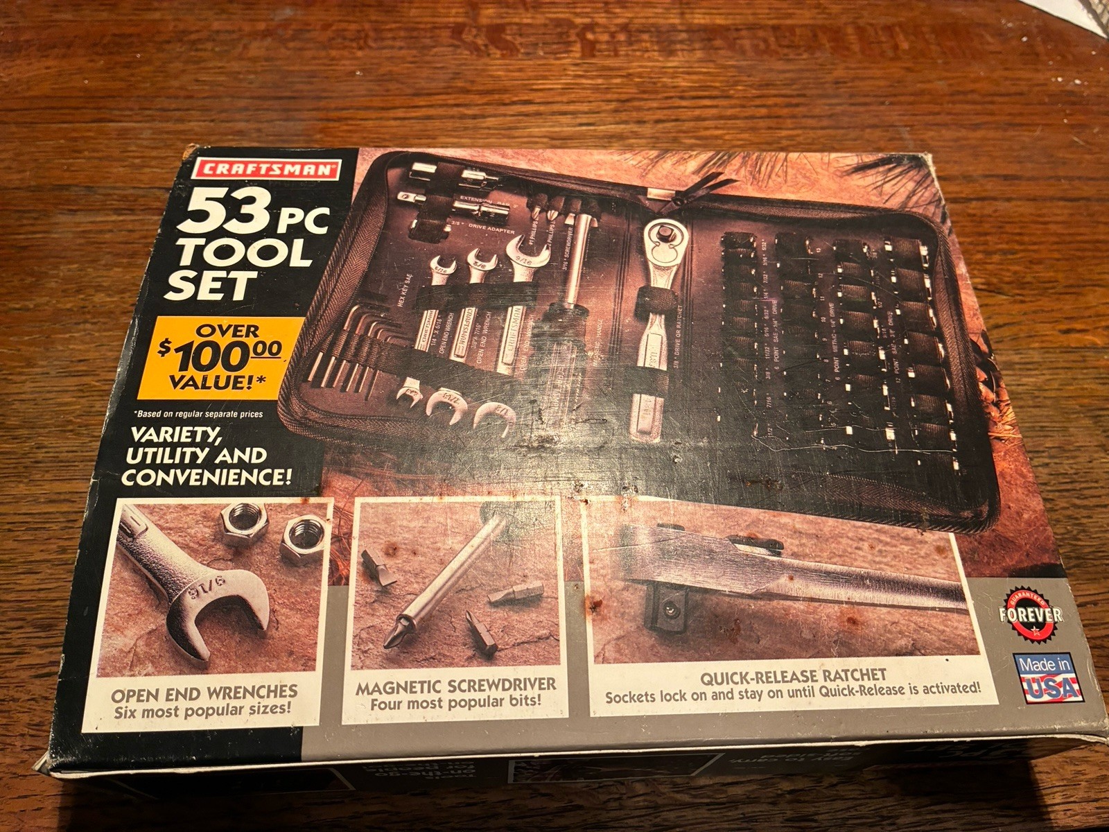Craftsman USA 53-Piece Mechanics Tool Set 33853 SAE & Metric (NOS)