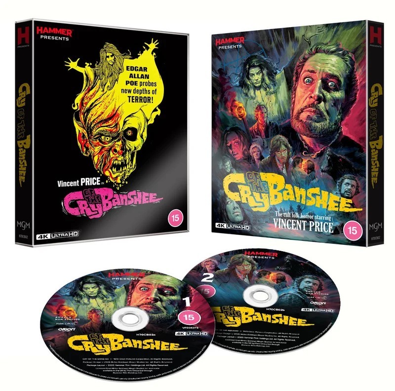 Cry of the Banshee 4K UHD NEW SEALED Slipcase Vincent Price Hammer 2-Disc