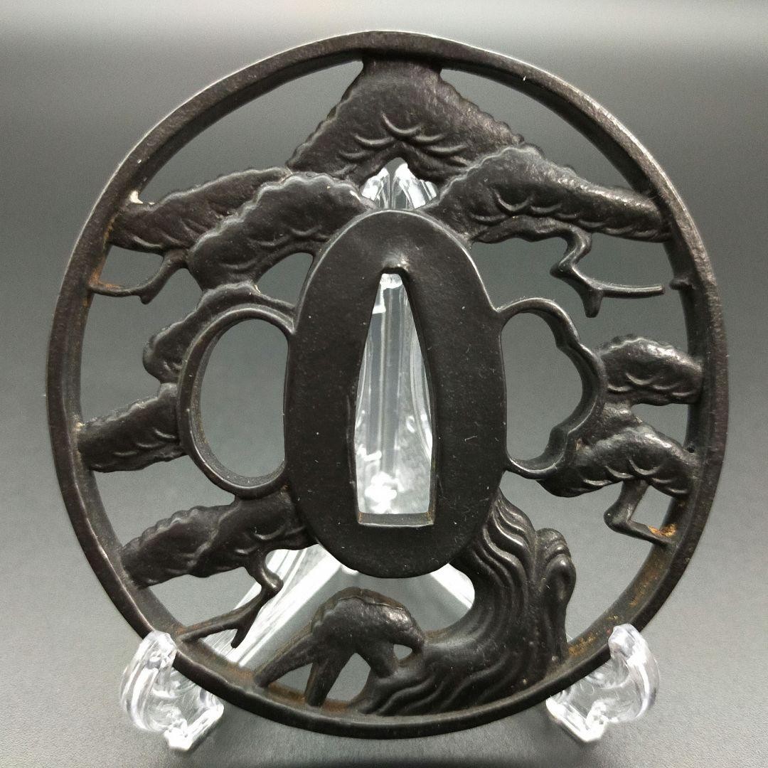 AFT07 Tsuba Steel Japanese Sword Guard 4 8mm 77g Vintage Authentic Rare AFT07 Tsuba Steel Japanese Sword Guard 4 8mm 77g Vintage Authentic Rare