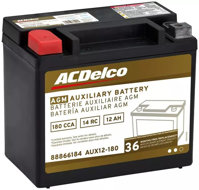 Genuine ACDelco Auxiliary Battery AUX12-180