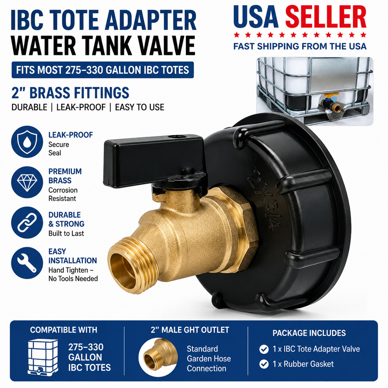 275-330 Gallon IBC Tote Water Tank Adapter 2 275-330 Gallon IBC Tote Water Tank Adapter 2