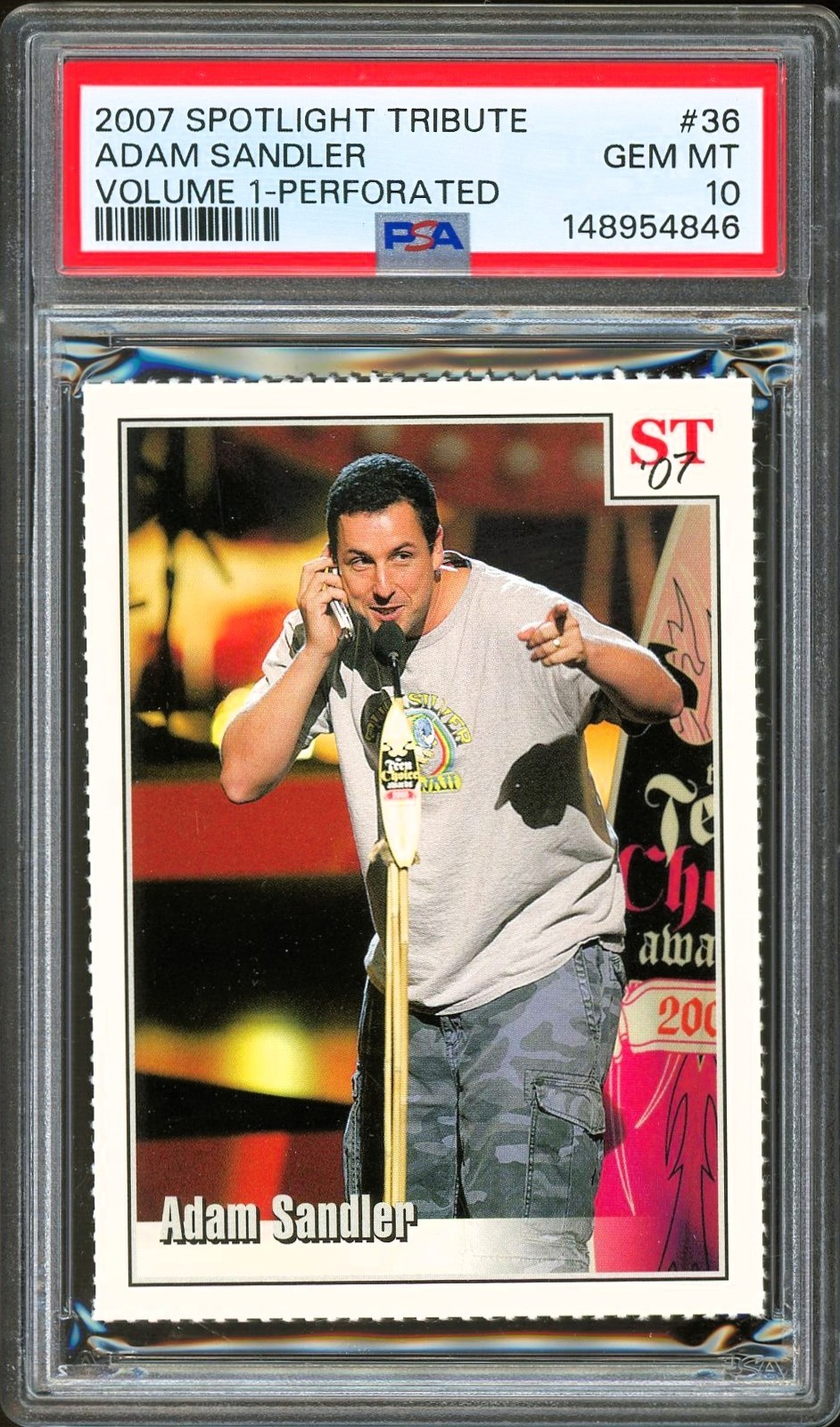 2007 Spotlight Tribute Perforated #36 ROOKIE ~ Adam Sandler ~ *POP 6 PSA 10 GEM 2007 Spotlight Tribute Perforated #36 ROOKIE ~ Adam Sandler ~ *POP 6 PSA 10 GEM