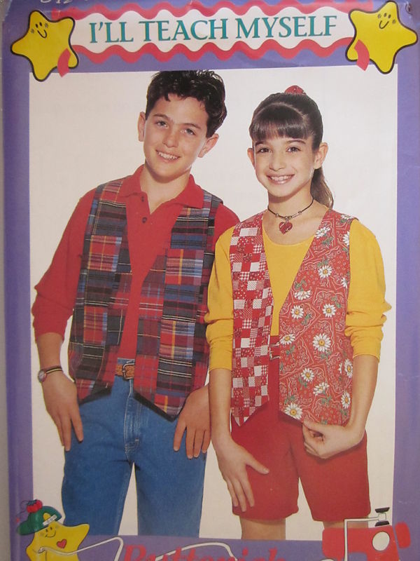 UNCUT Vintage Butterick SEWING Pattern 812 Childs I'LL TEACH MYSELF Vest 7-14 FF