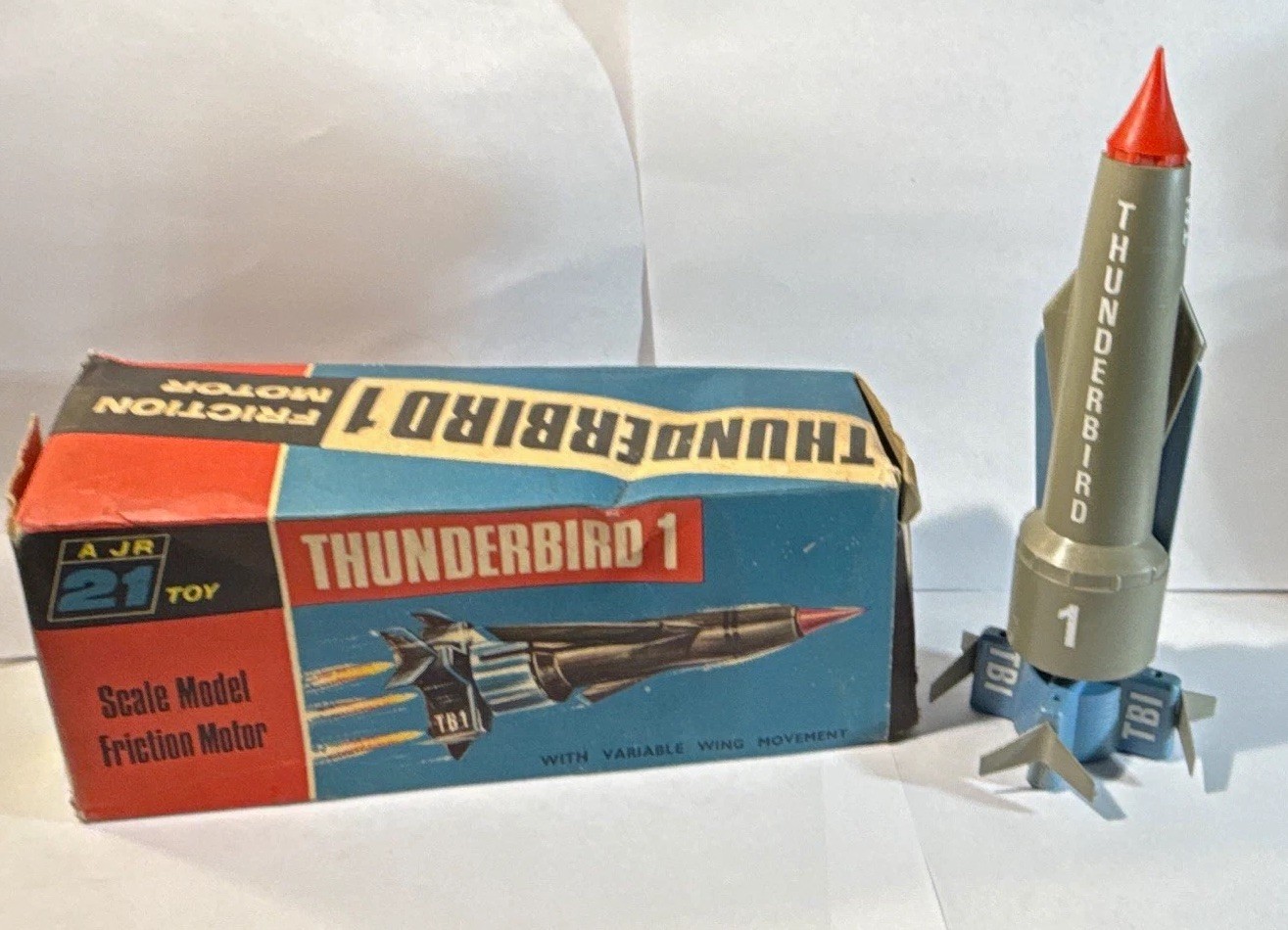 Vintage 1966 AJR 21 Toy Thunderbirds Thunderbird 1 with Box