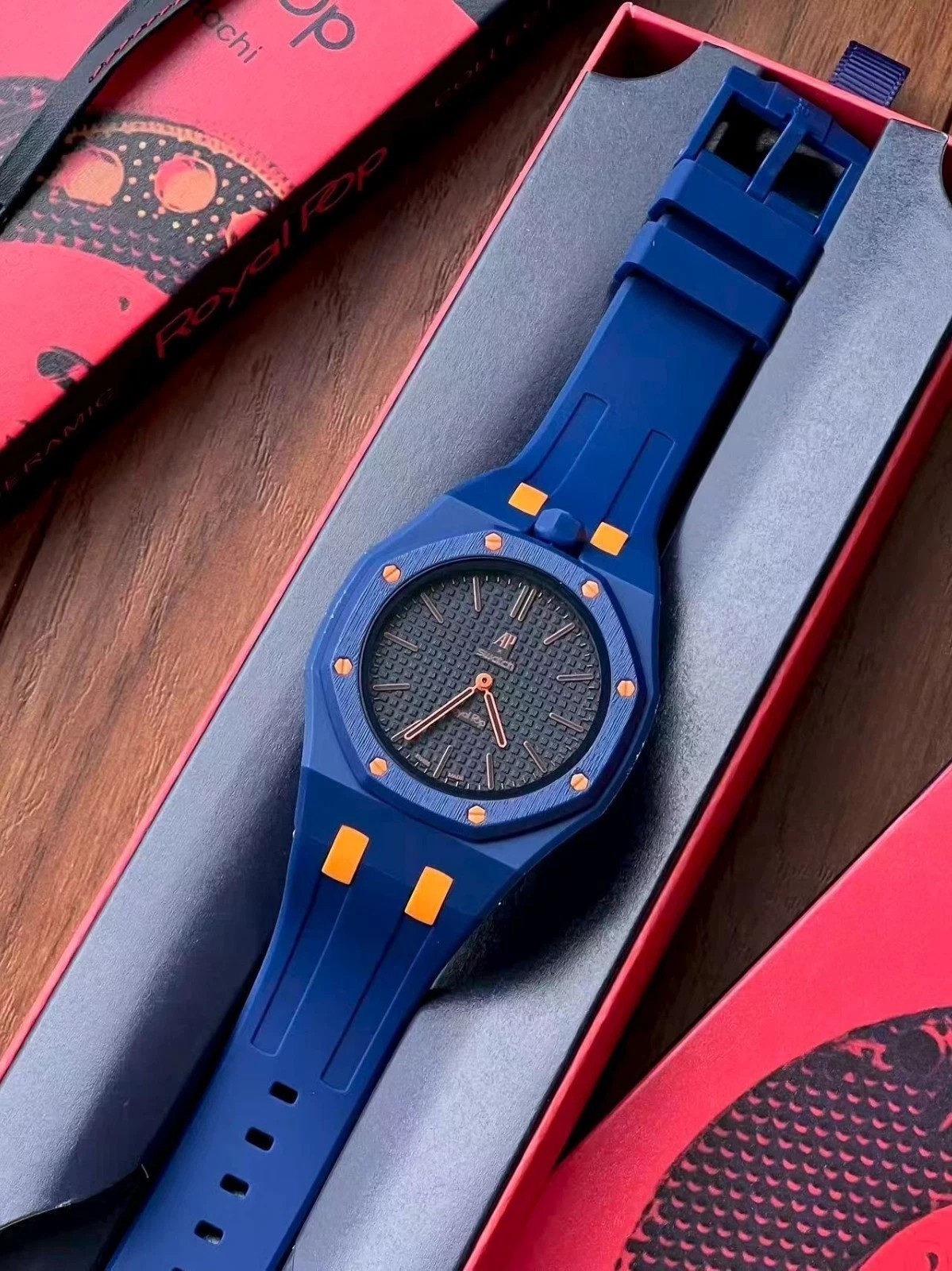 Swatch x Audemars Piguet Royal Pop Blue Orange Bioceramic Watch New with box Swatch x Audemars Piguet Royal Pop Blue Orange Bioceramic Watch New with box