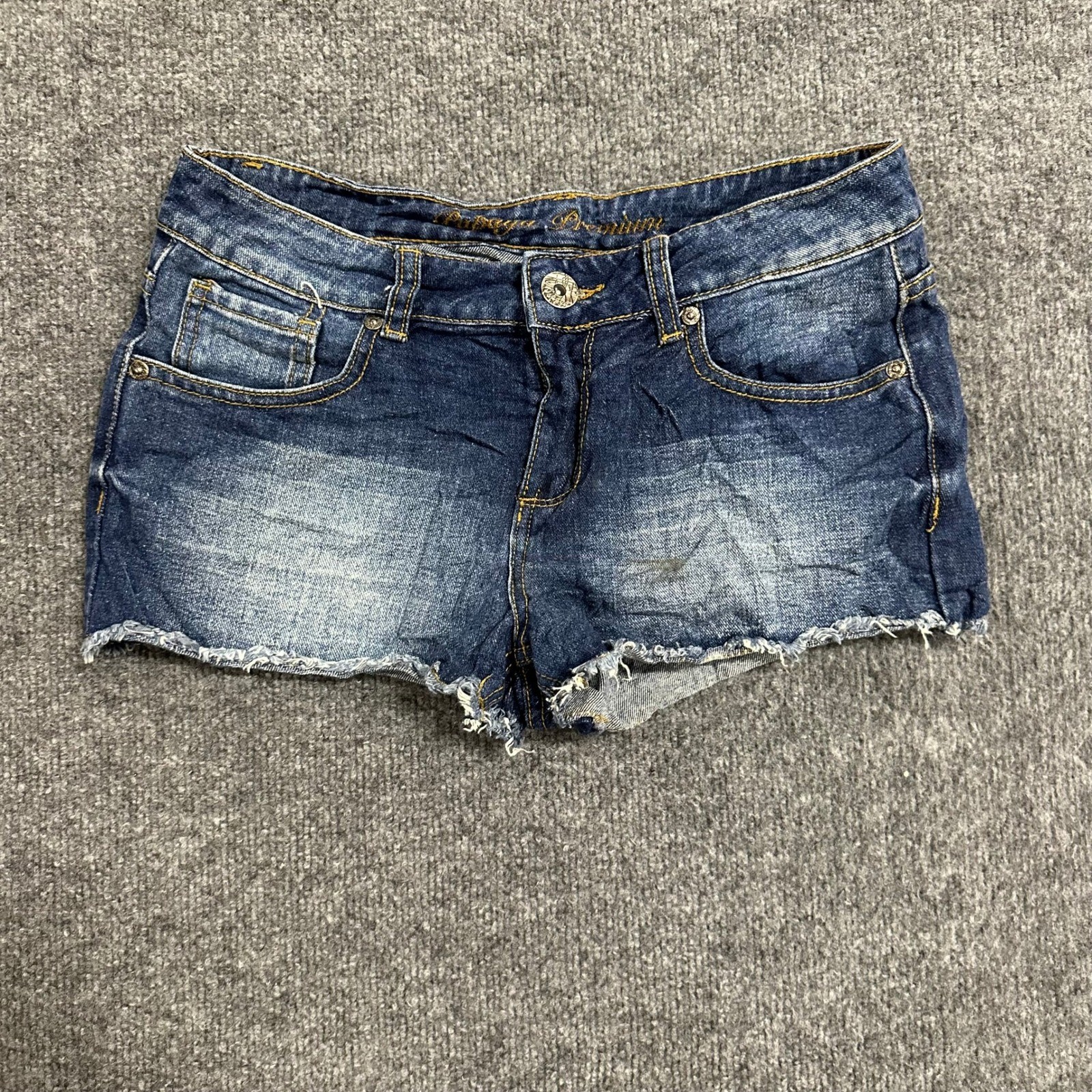 Papaya Denim Shorts Womens Size 5 Blue Raw Hem Frayed Casual Cotton Cutoffs Papaya Denim Shorts Womens Size 5 Blue Raw Hem Frayed Casual Cotton Cutoffs