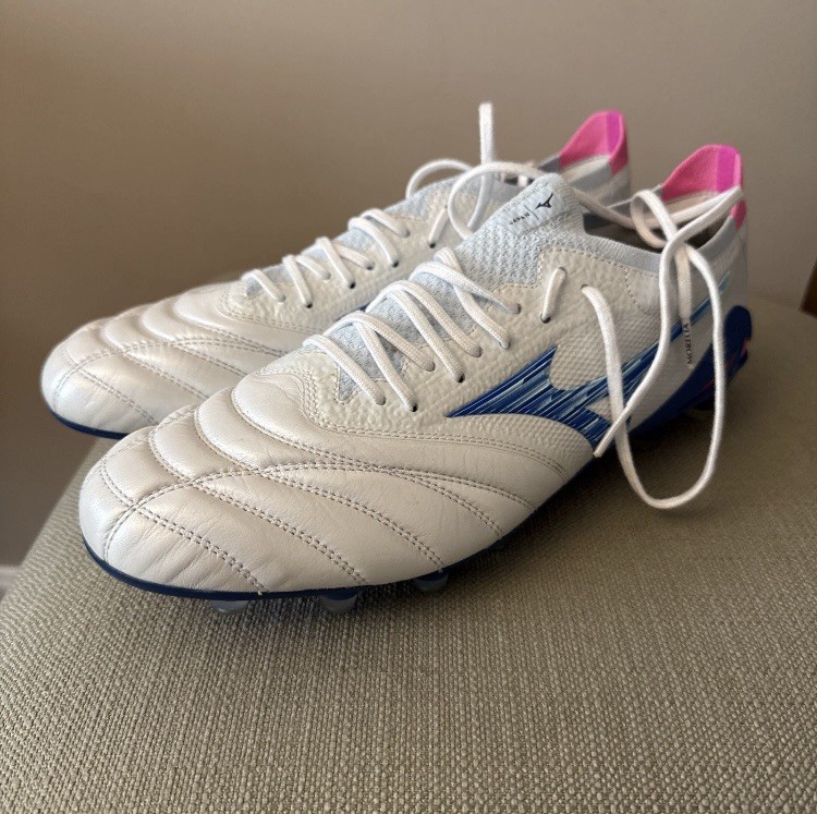 Mizuno Morelia Neo IV Beta Made In Japan FG White Blue Pink M 9.5 [P1GA254025]