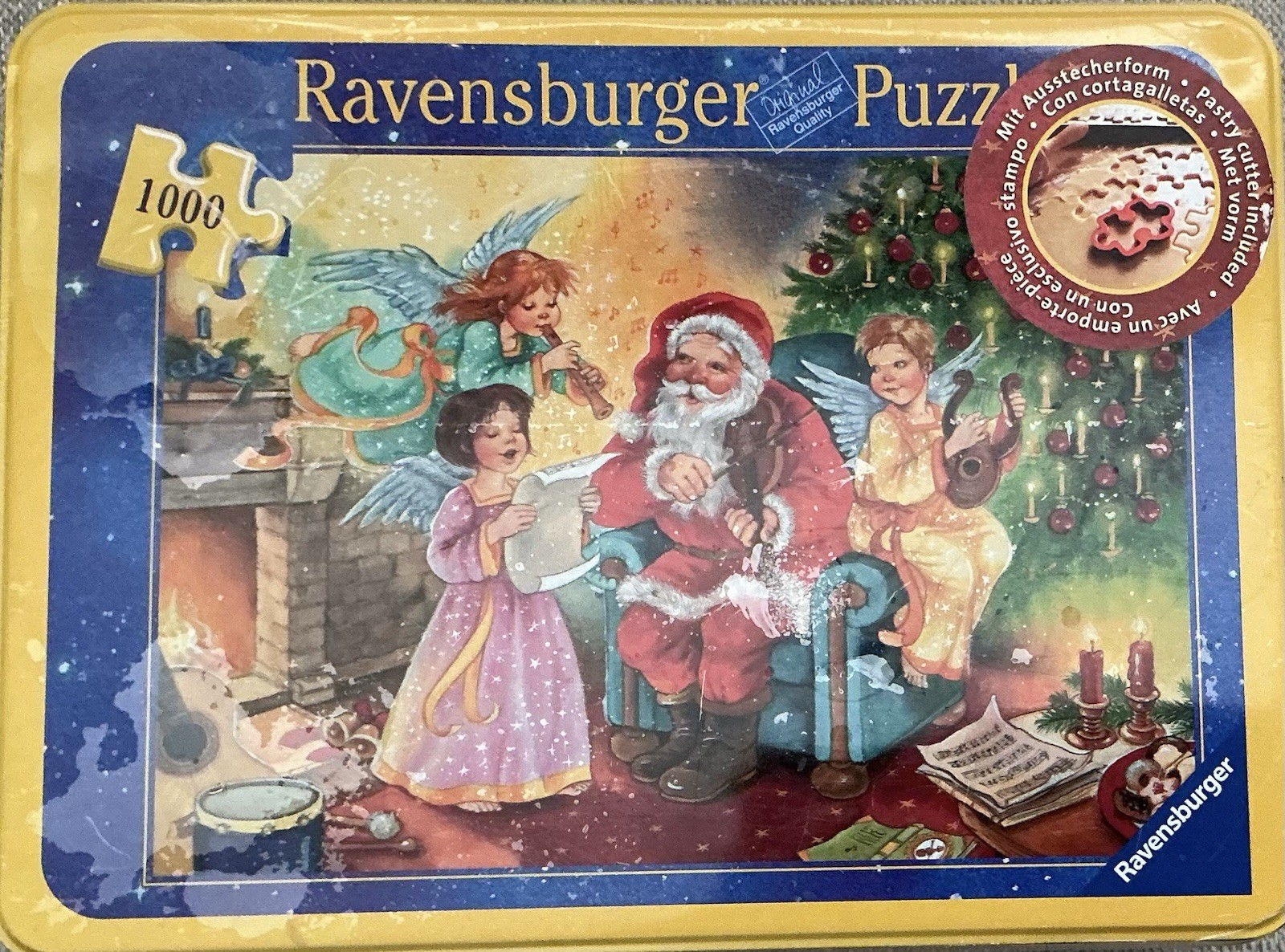 Ravensburger Jigsaw Puzzle 1000 Piece Santa Little Angels 2003 Pastry Cutter NEW Ravensburger Jigsaw Puzzle 1000 Piece Santa Little Angels 2003 Pastry Cutter NEW