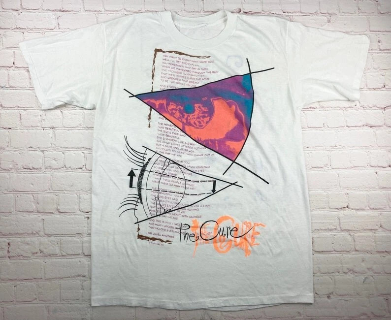 Vintage Styles Vintage 1987 The Cure Kissing Tour T-Shirt TOP