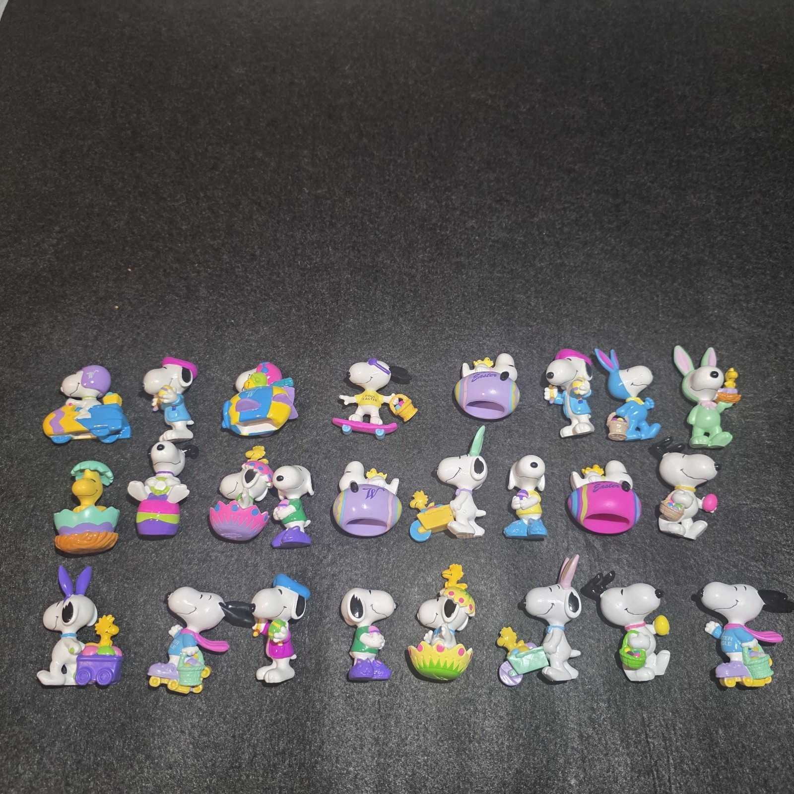 Vintage Snoopy Woodstock Easter PVC Figures Lot 25 Peanuts UFS Collectible Vintage Snoopy Woodstock Easter PVC Figures Lot 25 Peanuts UFS Collectible