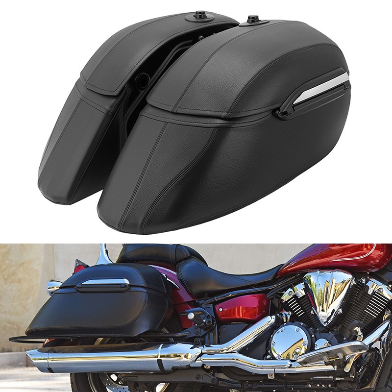 Motorcycle Hard Bags Saddlebags & Heavy Duty Mounting Kit For Yamaha Honda Motorcycle Hard Bags Saddlebags & Heavy Duty Mounting Kit For Yamaha Honda