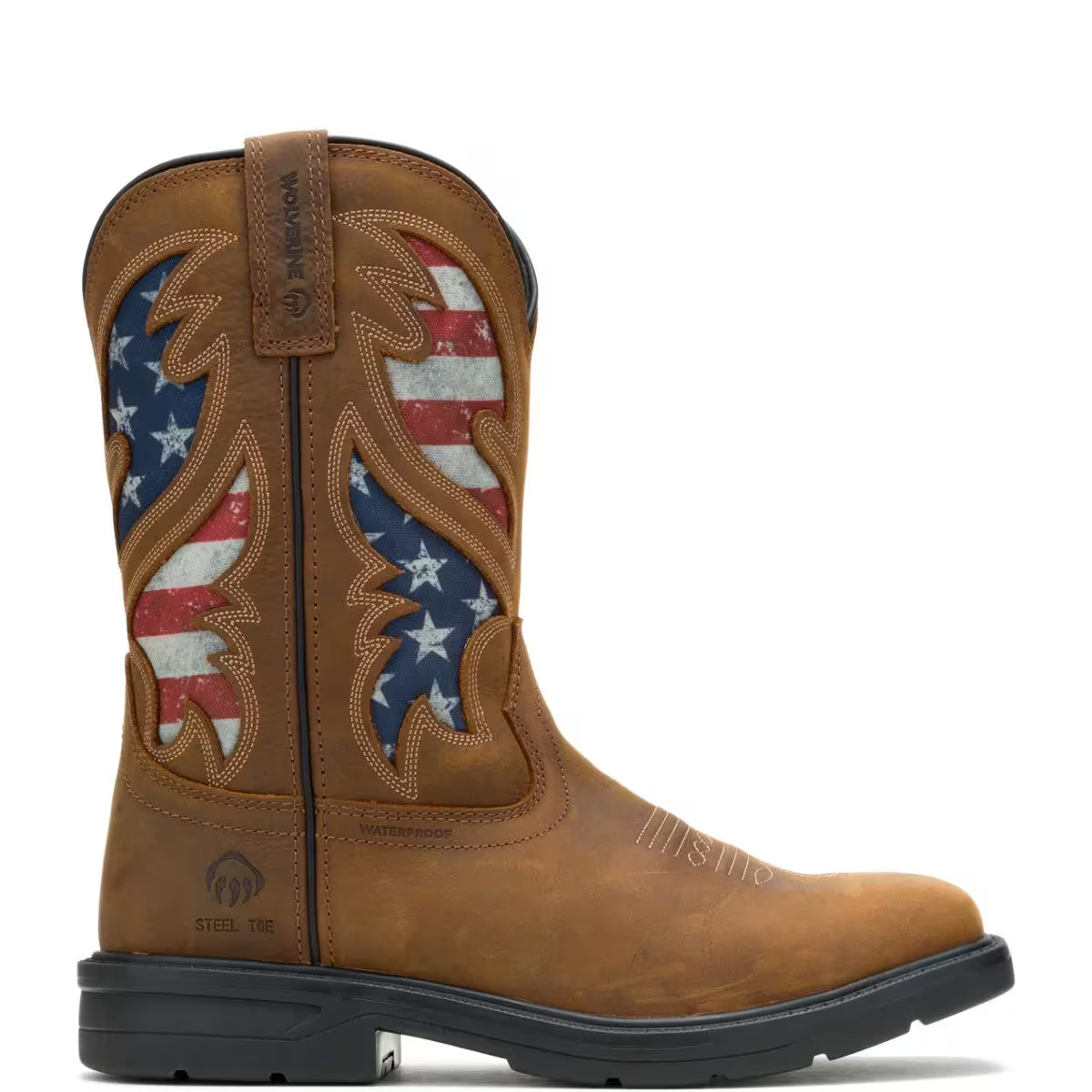 Wolverine Men Rancher Flag Steel-Toe Wellington Work Boot Shoes
