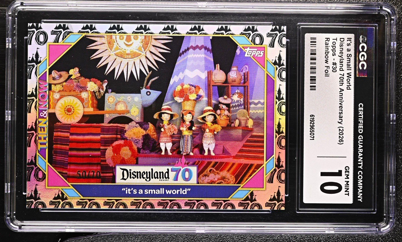 Topps Disneyland 70th Anniversary 2026 It's a Small World #30 CGC 10 Topps Disneyland 70th Anniversary 2026 It's a Small World #30 CGC 10