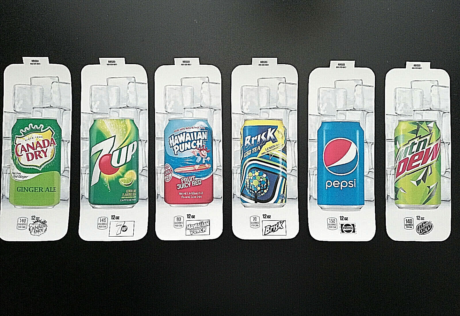 (6) Royal Vendors Chameleon CUSTOM 12 oz Can Vend Labels - Flavor Strips (6) Royal Vendors Chameleon CUSTOM 12 oz Can Vend Labels - Flavor Strips