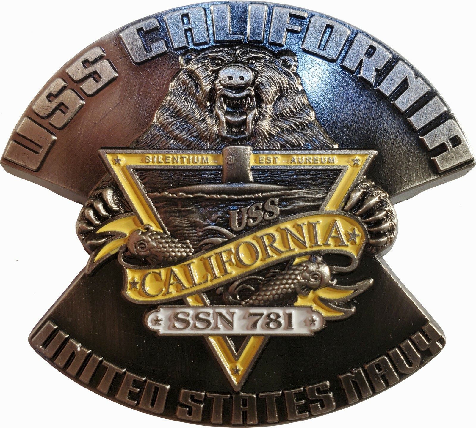 USS California SSN-781 US Navy Submarine Challenge Coin 2.2 Inches 144 USS California SSN-781 US Navy Submarine Challenge Coin 2.2 Inches 144