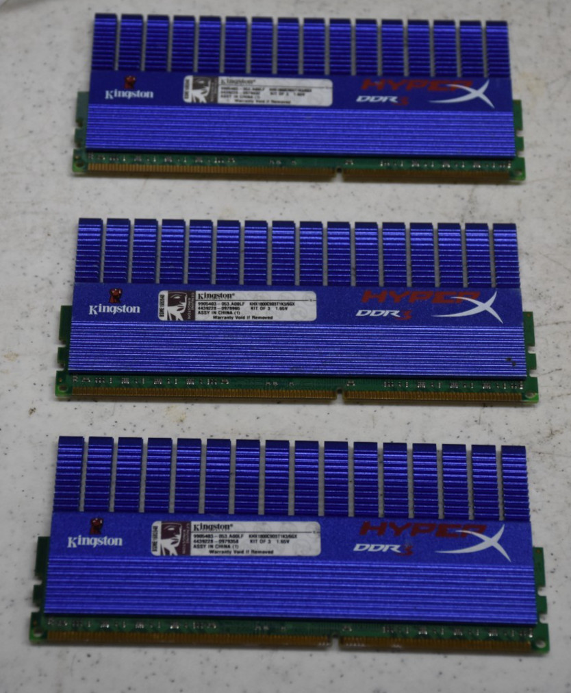 Kingston KHX1800C9D3T1/6GX DDR3 6GB Kit (3x2GB) - DDR3 1800MT/s XMP CL9 DIMM Kingston KHX1800C9D3T1/6GX DDR3 6GB Kit (3x2GB) - DDR3 1800MT/s XMP CL9 DIMM