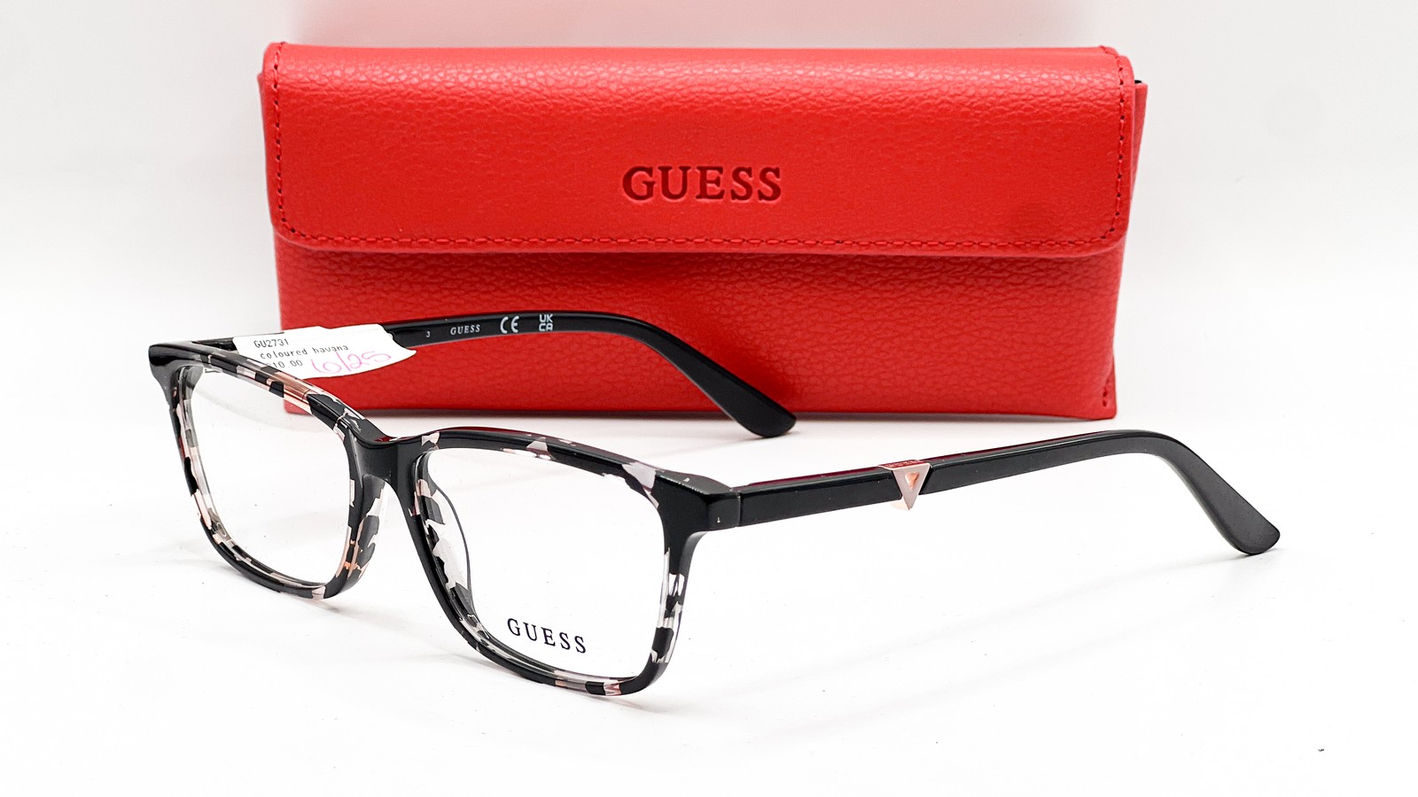 NEW GUESS GU2731 055 COLOURED HAVANA SHINY BLACK EYEGLASSES W CASE 53-14