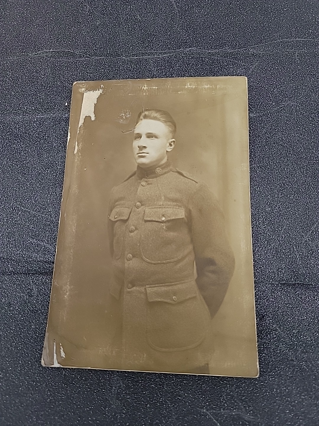 RPPC Postcard Military Young Man WWI World War 1 Uniform Portrait RPPC Postcard Military Young Man WWI World War 1 Uniform Portrait