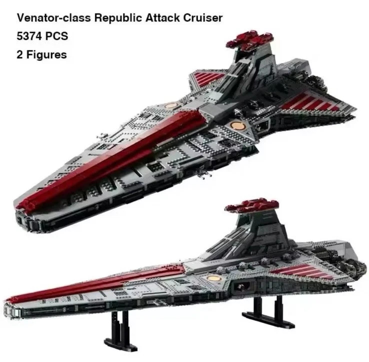 NEW 5374 PCS Star Wars Venator Class Republic Attack Cruiser 75367 W/ Figures NEW 5374 PCS Star Wars Venator Class Republic Attack Cruiser 75367 W/ Figures