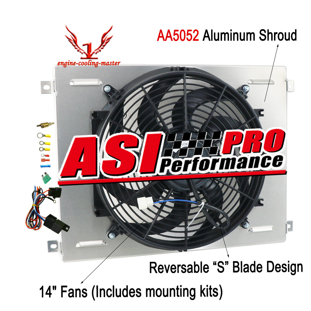 For 1963-1970 69 Ford FAIRLANE Mustang FALCON Radiator Electric Fan&Shroud+Relay