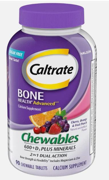 Caltrate Chewables 600 +D3 Plus Minerals Calcium - 90count Caltrate Chewables 600 +D3 Plus Minerals Calcium - 90count