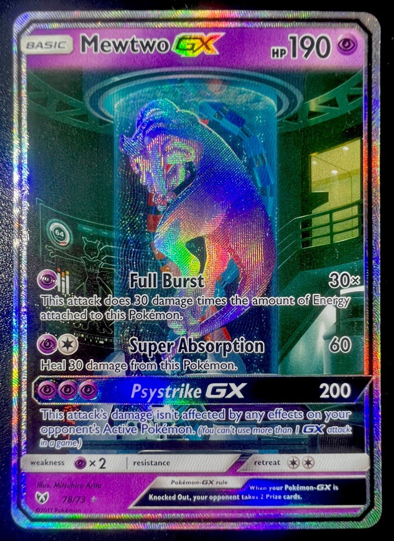 Mewtwo GX (Secret Shining) 78/73 Shining Legends Holo Mewtwo GX (Secret Shining) 78/73 Shining Legends Holo