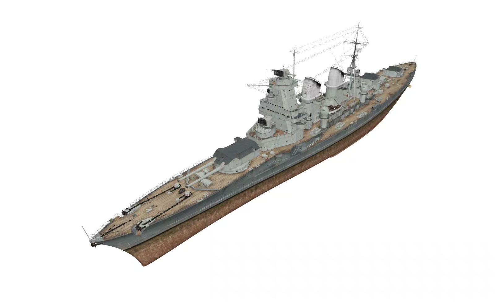 3D Printed1/350 /700 Zieten Battleship Unpainted