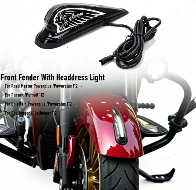 Headdress Light LED Front Fender Lamp For Indian Challenger/Pursuit Limited