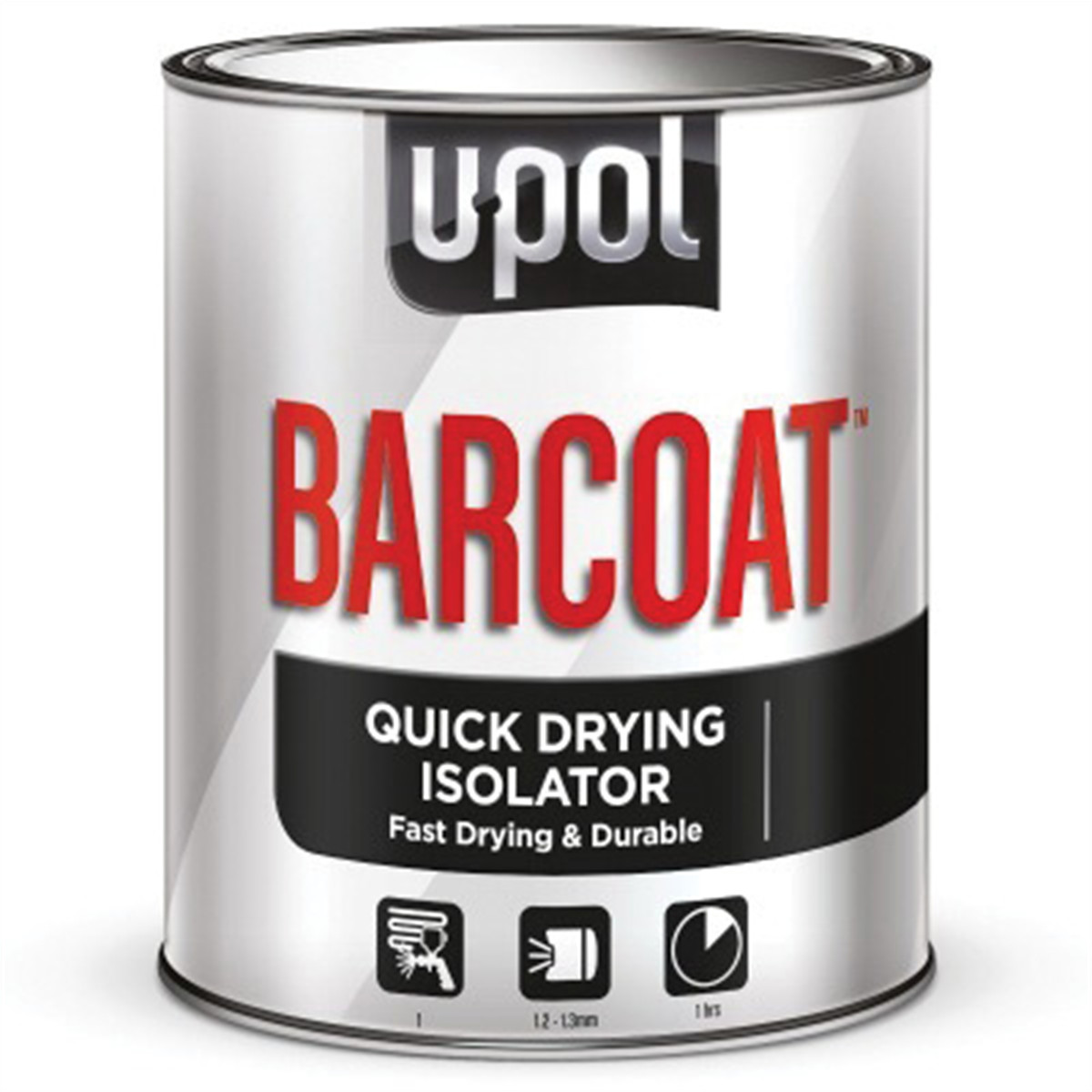 U Pol Products Barcoat UP0720 Quick Drying Isolator, 1 L Tin, Yellow, 1 hr Curi U Pol Products Barcoat UP0720 Quick Drying Isolator, 1 L Tin, Yellow, 1 hr Curi