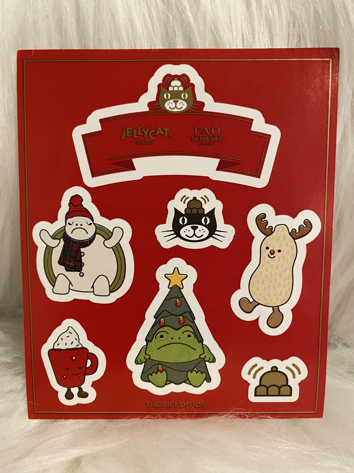 RARE Christmas Jellycat Diner FAO Schwartz Stickers Sheet NEW