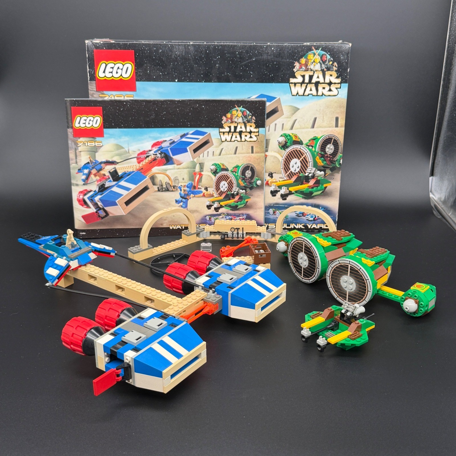 Lego Star Wars 7186 Watto\'s Junkyard Podracers Set W/ Box Manual READ NO WATTO Lego Star Wars 7186 Watto\'s Junkyard Podracers Set W/ Box Manual READ NO WATTO