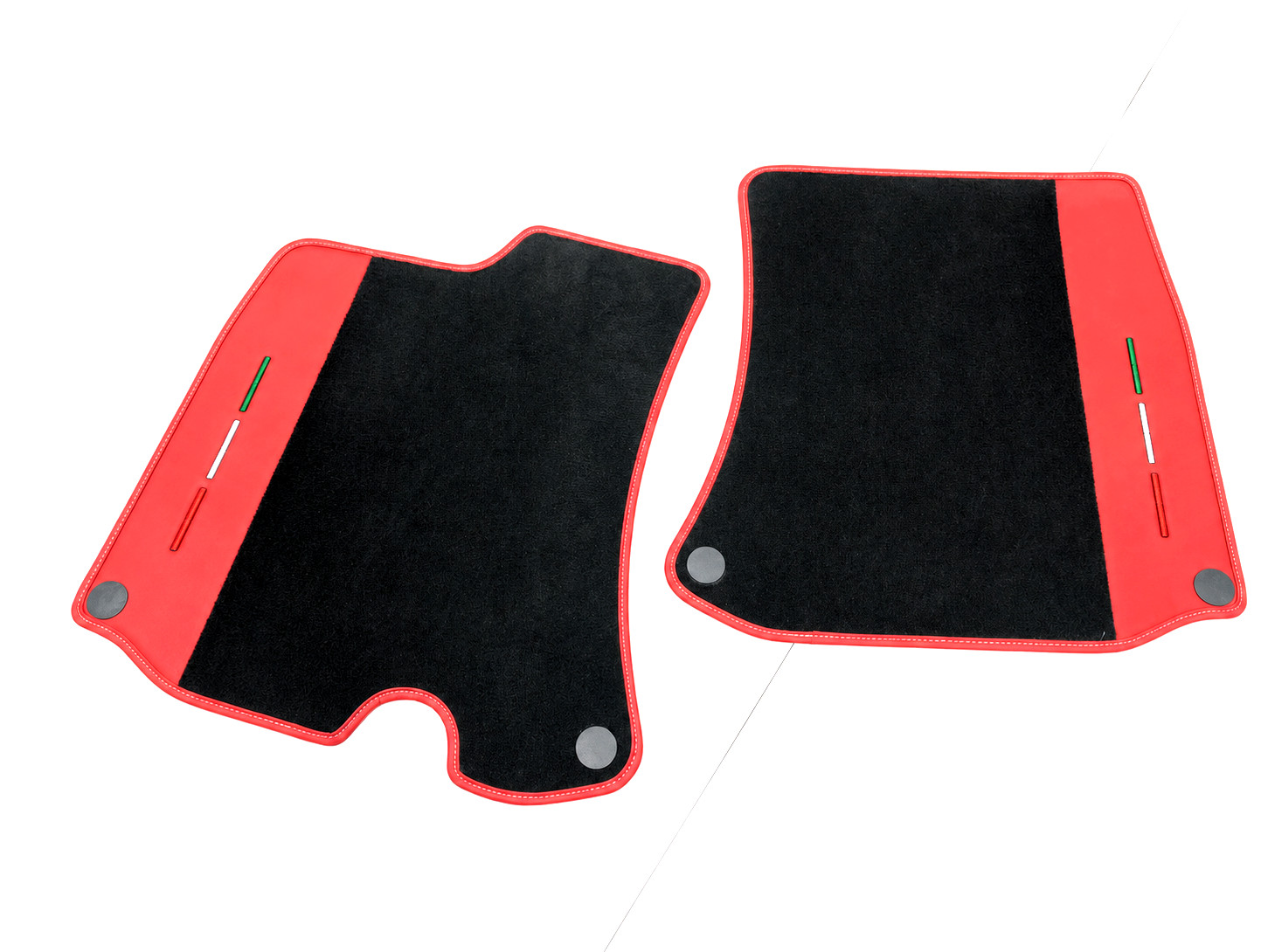 Ferrari Portofino Carpet/Eco Leather Floor Mats Black/Red Ferrari Portofino Carpet/Eco Leather Floor Mats Black/Red
