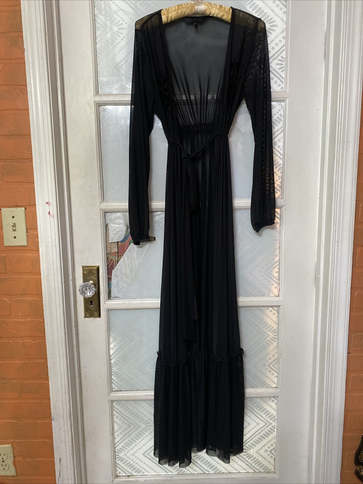 Killstar Long Mesh Sheer Robe Duster Large Killstar Long Mesh Sheer Robe Duster Large