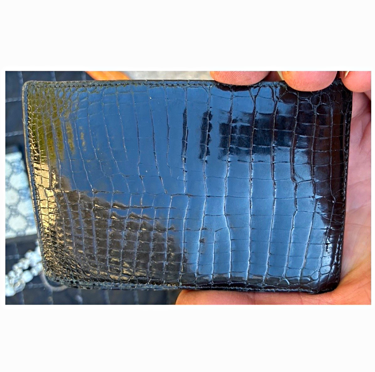 *Rare* Gucci Men\'s Black Crocodile Bifold Wallet Made in Italy like butter *Rare* Gucci Men\'s Black Crocodile Bifold Wallet Made in Italy like butter