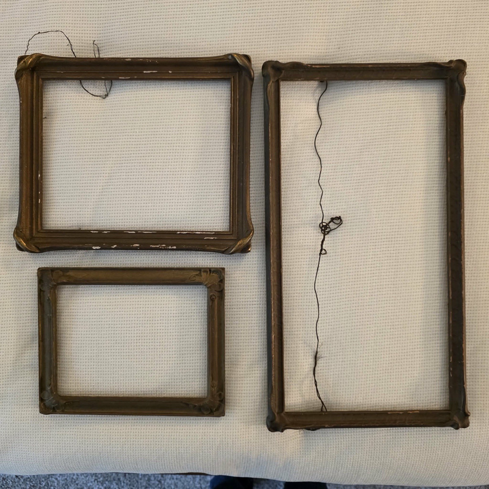 3 Antique Guilded Art Nouveau Wooden Picture Frames 3 Sizes 3 Antique Guilded Art Nouveau Wooden Picture Frames 3 Sizes