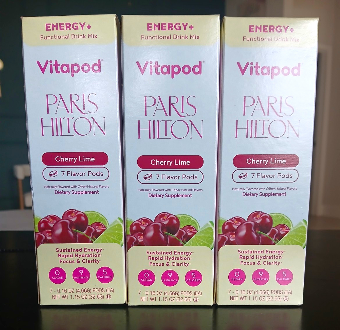 Paris Hilton Vitapod Energy+ Drink Mix Pods Cherry Lime 7 Flavor Pods 1.15 oz Paris Hilton Vitapod Energy+ Drink Mix Pods Cherry Lime 7 Flavor Pods 1.15 oz