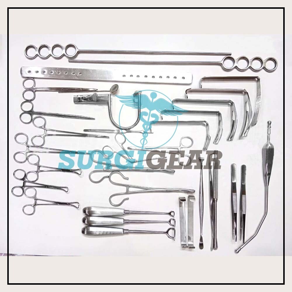 Tonsillectomy and Adenoidectomy Set of 30 Pcs Surgical Instruments Kit with Box