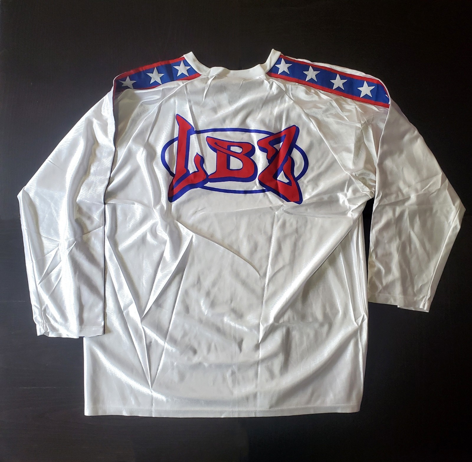 NOS 90s LBZ Motocross Jersey Adult XXL Stars Stripes U.S.A Made NEW OLD STOCK NOS 90s LBZ Motocross Jersey Adult XXL Stars Stripes U.S.A Made NEW OLD STOCK