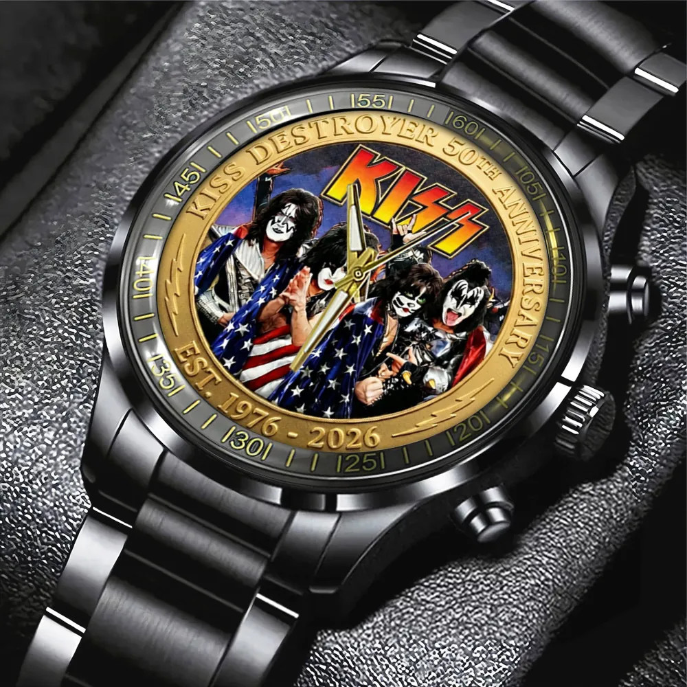 KISS Destroyer 50th Anniversary 2026 Black Stainless Steel Watch KISS Destroyer 50th Anniversary 2026 Black Stainless Steel Watch