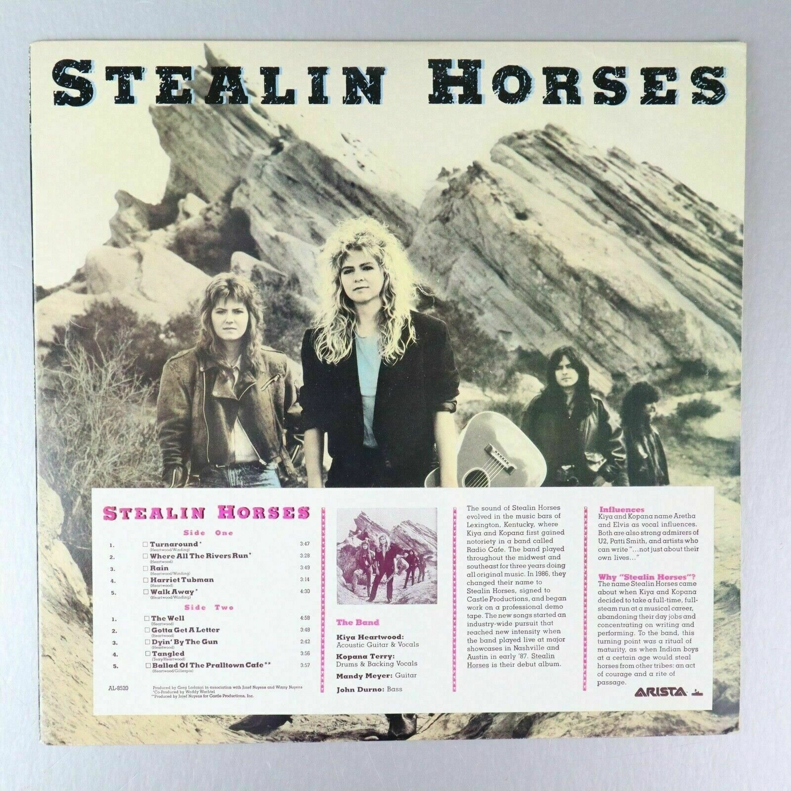 Stealin Horses Vinyl Record LP Album 1988 Arista AL 8520 Promo