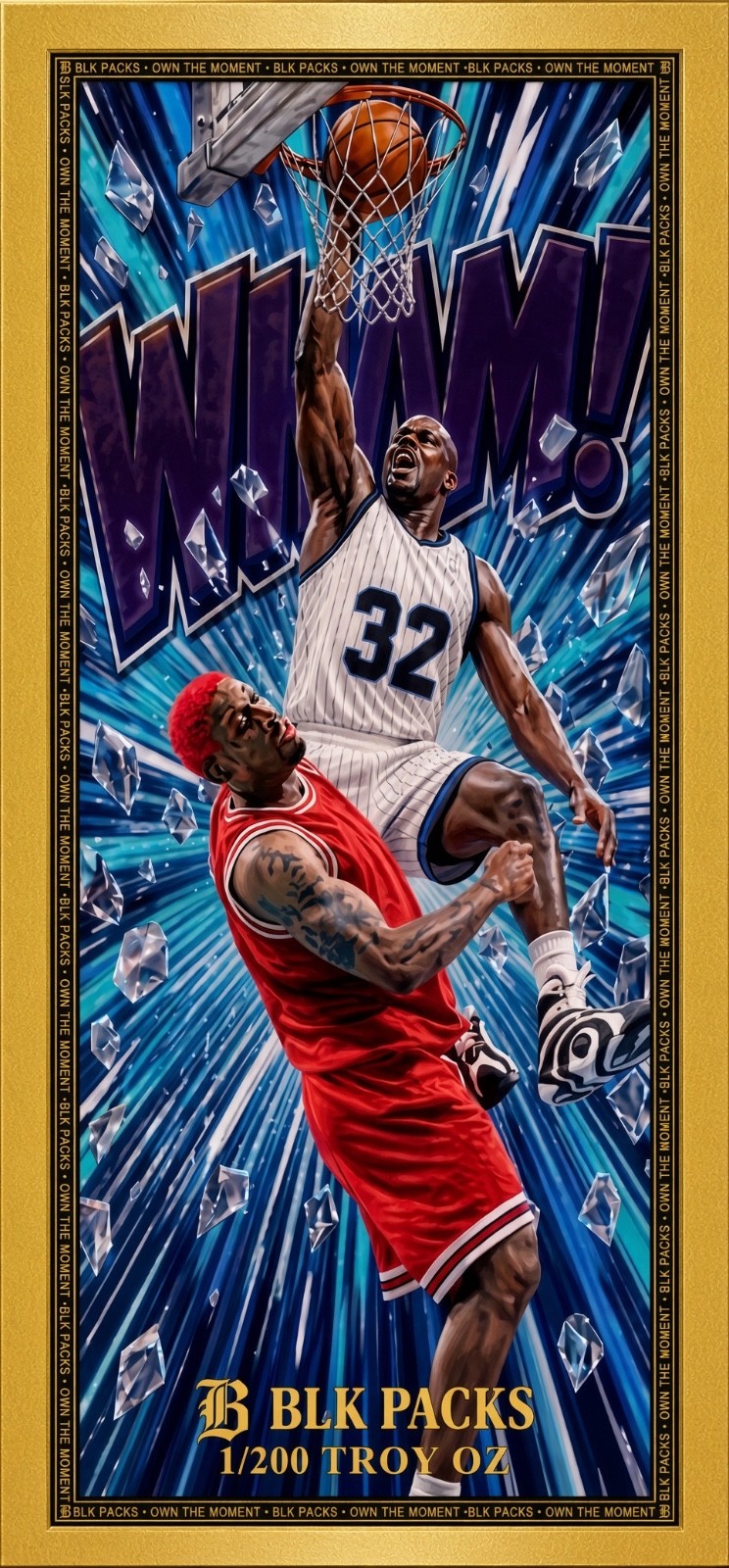 GoldBack Leaf 1/200 Troy Oz. SHAQ WHAM Crunch Time Basketball, PRE ORDER 10/8/26 GoldBack Leaf 1/200 Troy Oz. SHAQ WHAM Crunch Time Basketball, PRE ORDER 10/8/26