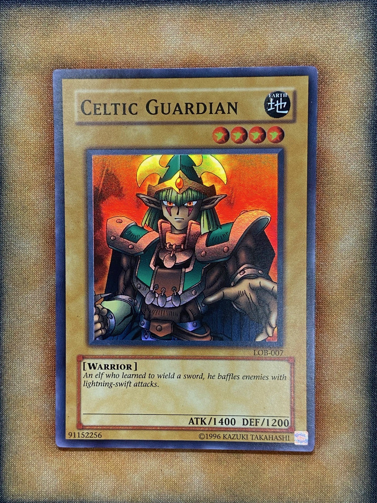 Yugioh Celtic Guardian LOB-007 Super Rare Original Print MP